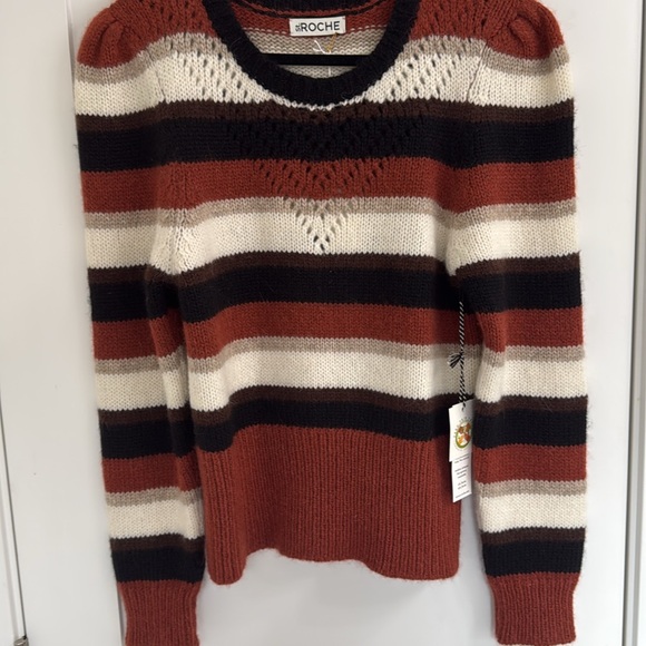St Roche Sissy Sweater in Autumn Stripe, Sz L - Picture 5 of 11